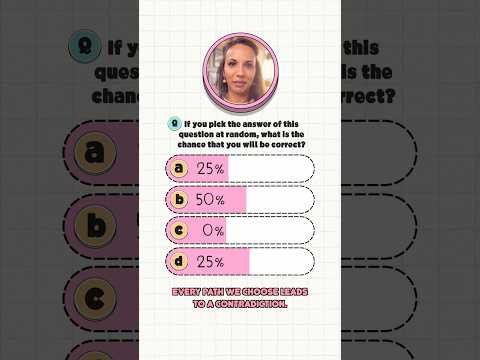 Can you solve this IMPOSSIBLE multiple choice question? 😭 #riddle #brainteaser